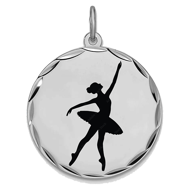 Ballet Performance Silver Pendant VII