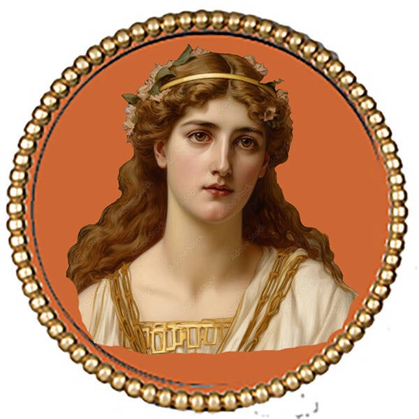 Helen of Troy, 1.25 inch Bronze Round