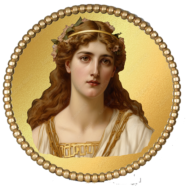 Helen of Troy, 1.00 inch Gold Round