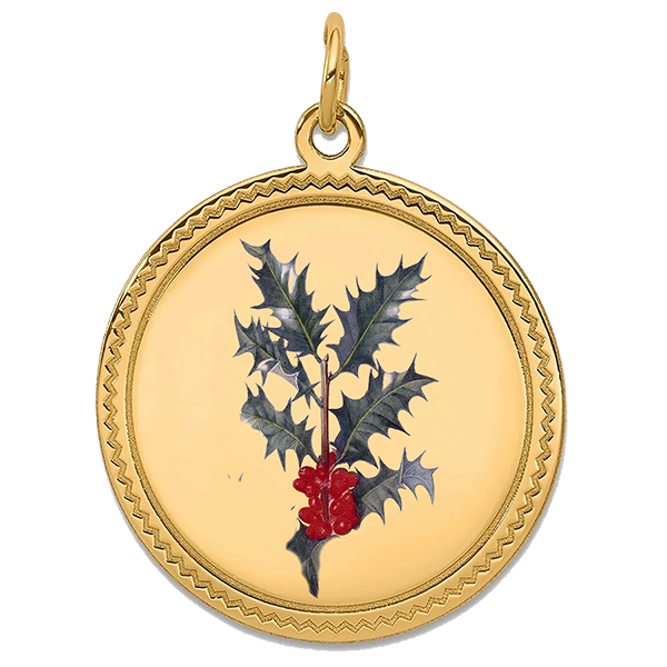 Flower, Gold Pendant for December