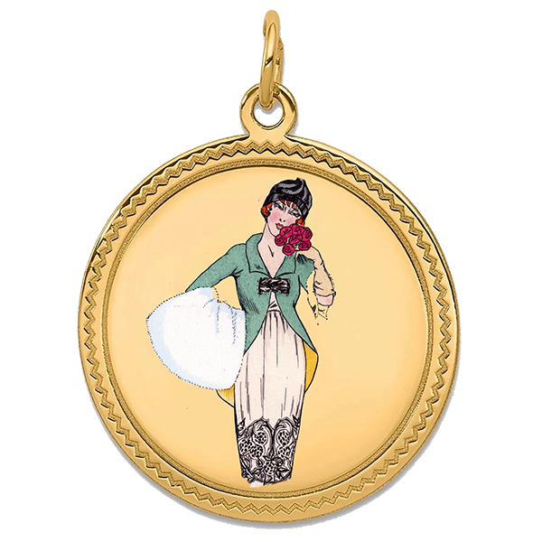 Art Deco Gold Pendant VII