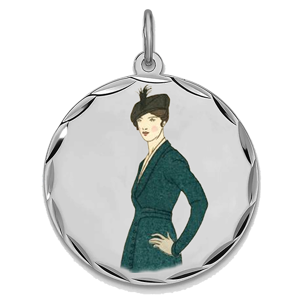 Art Deco Silver Pendant II