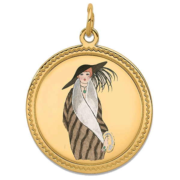Art Deco Gold Pendant III