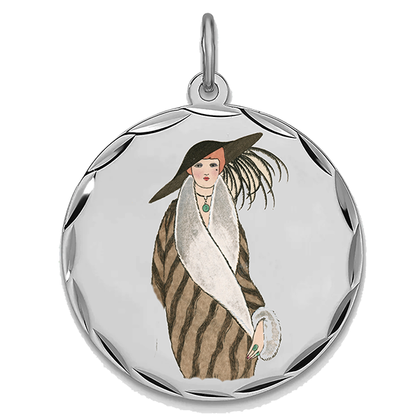 Art Deco Silver Pendant III