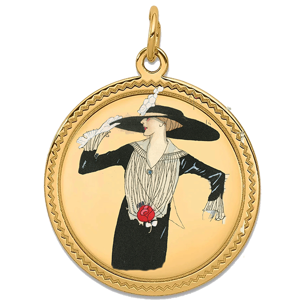Art Deco Gold Pendant IV