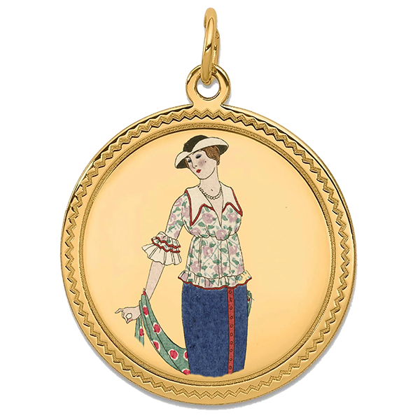 Art Deco Gold Pendant V