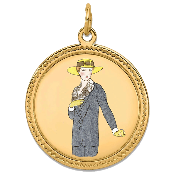Art Deco Gold Pendant VI
