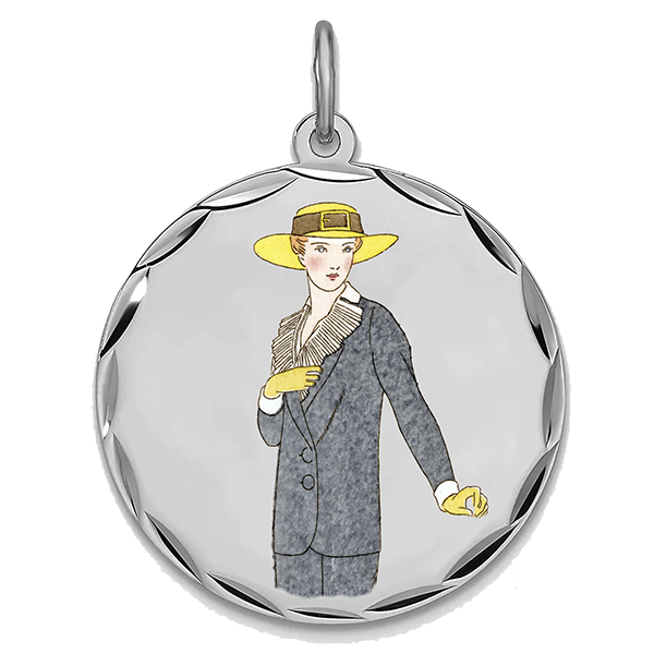 Art Deco Silver Pendant VI