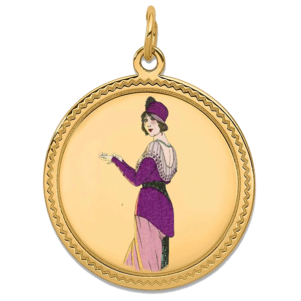 Art Deco Gold Pendant VIII