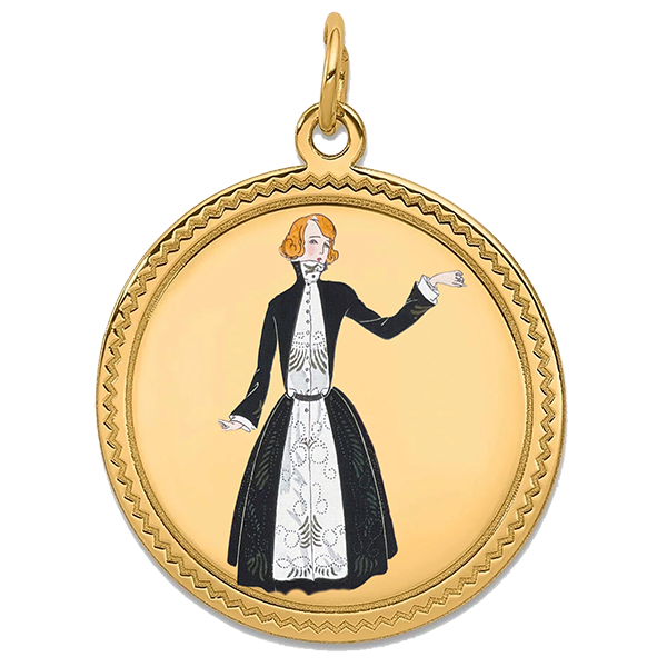 Art Deco Gold Pendant IX