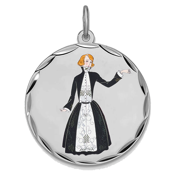 Art Deco Silver Pendant IX