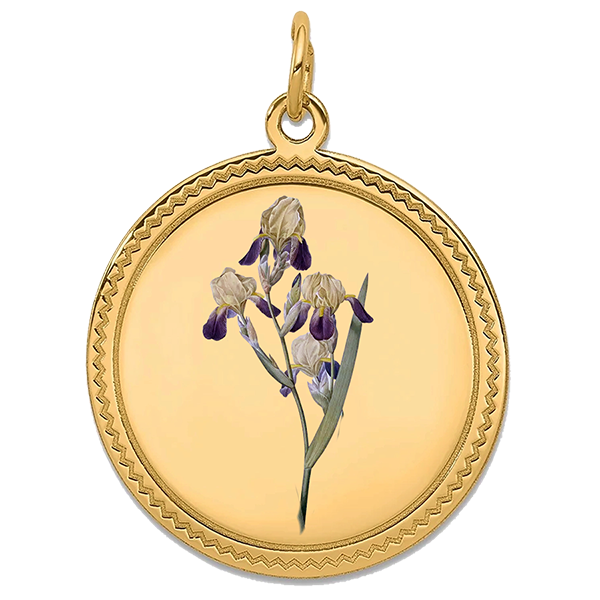Flower, Gold Pendant for May