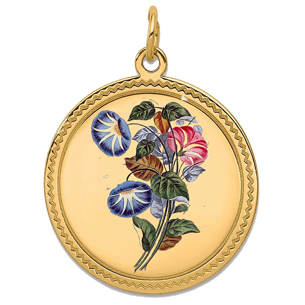 Flower, Gold Pendant for  September
