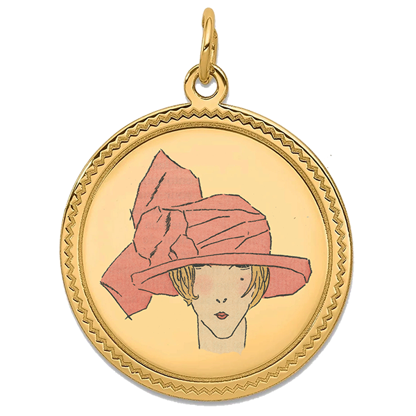 Art Deco Gold Pendant X