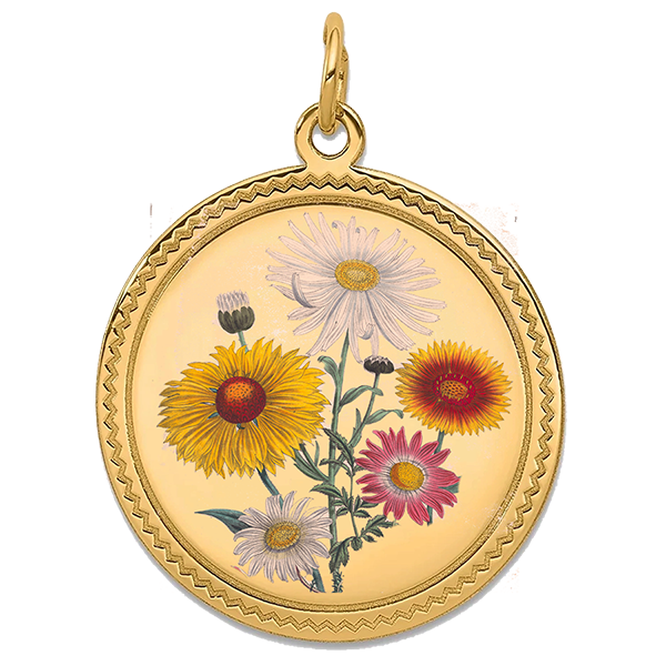 Flower Gold Pendant VII