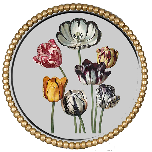Flower Silver Round V
