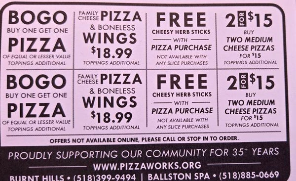 Pizza Works Ticket