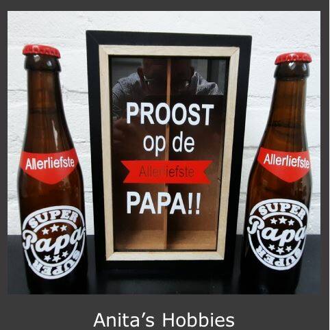 Anitas Hobbies Vaderdag Bierkistje twee flesjes