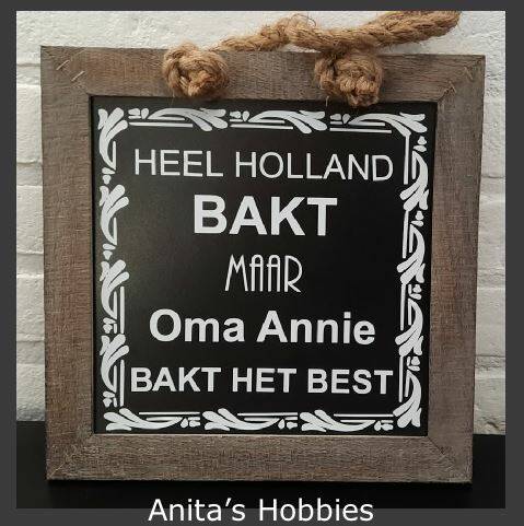 Anita's Hobbies Krijtbord Heel Holland Bakt