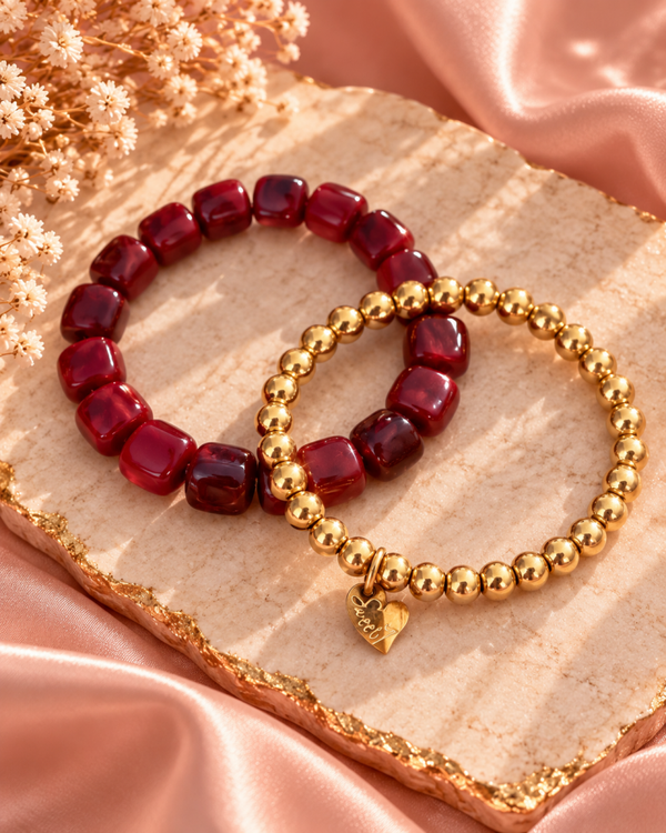 Armband Duo Ruby