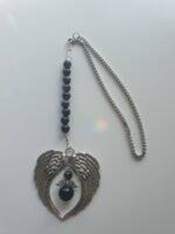 Guardian Angel Wings van Zilver Obsidiaan