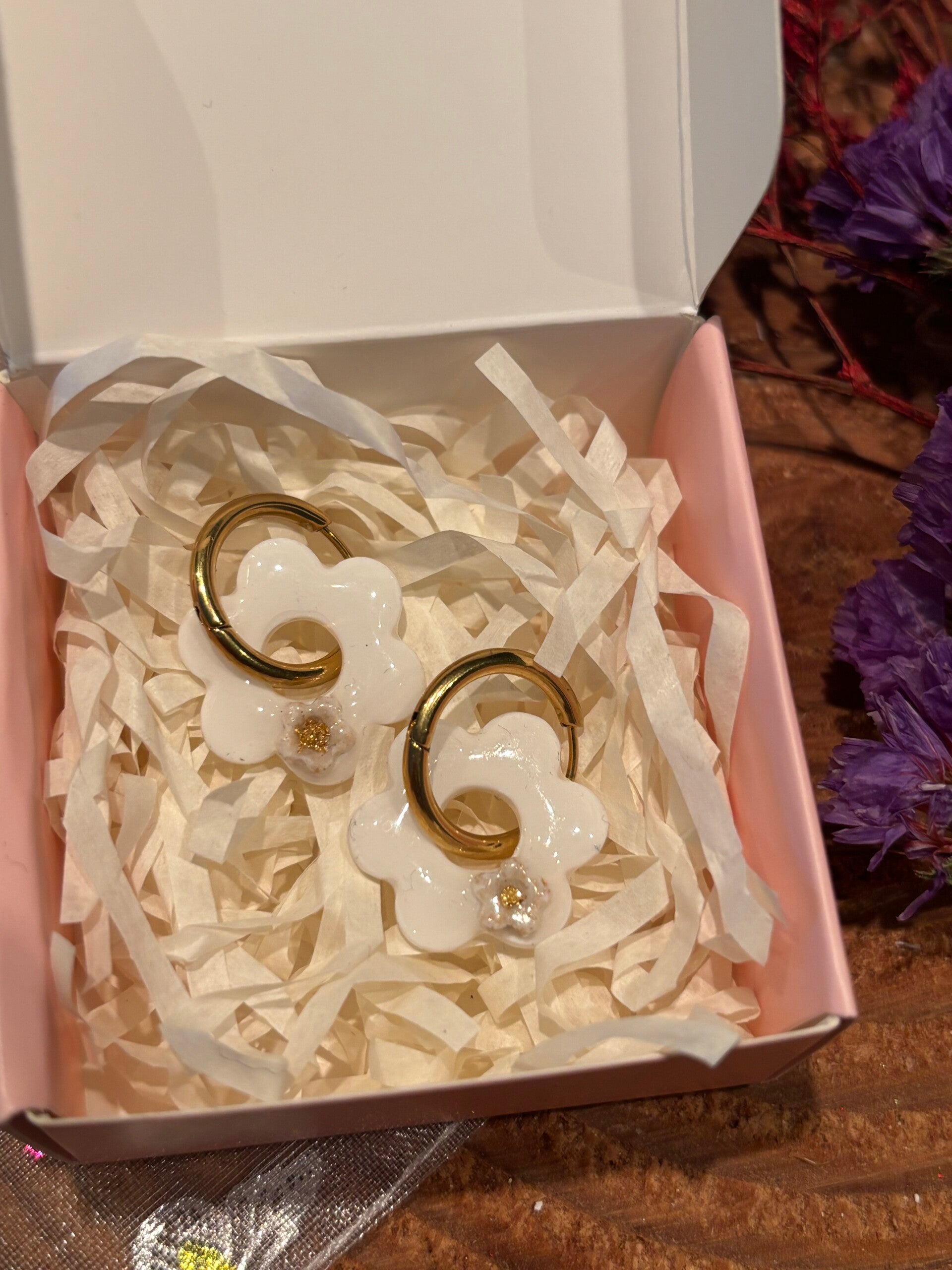 Mini box Pampilles fleurs blanche