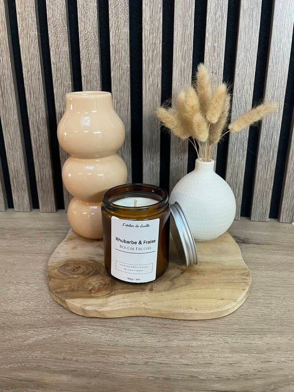 Bougie Rhubarbe & Fraise