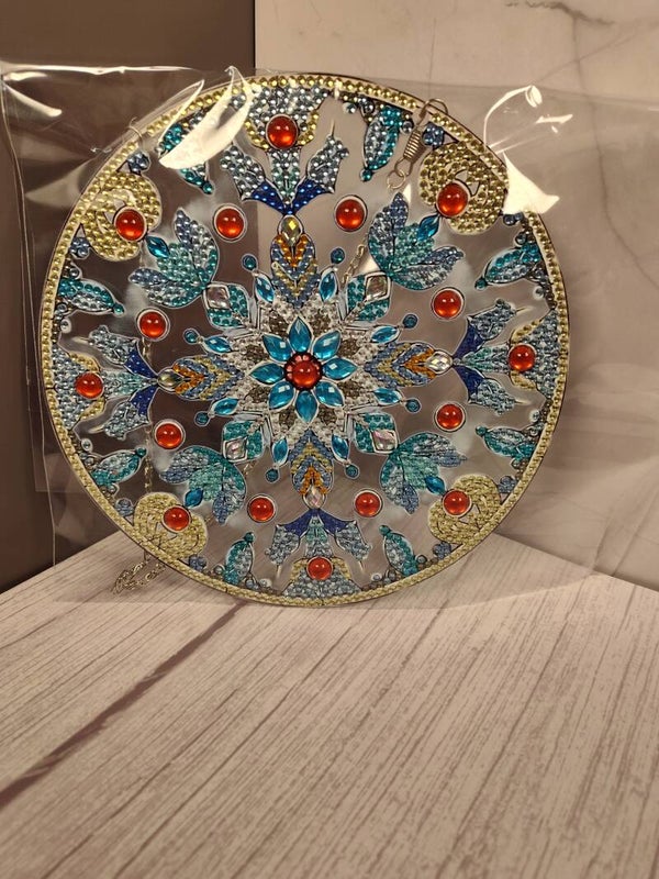 snowflake diamond art window hanger