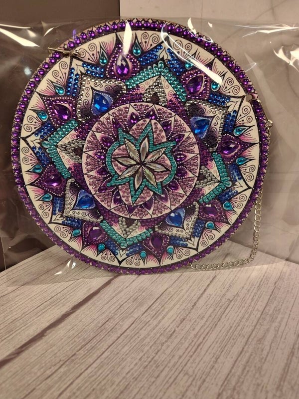 Wood diamond art wall hanging
