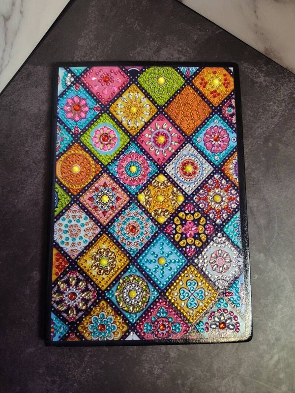 Diamond shaped diamond art notebook