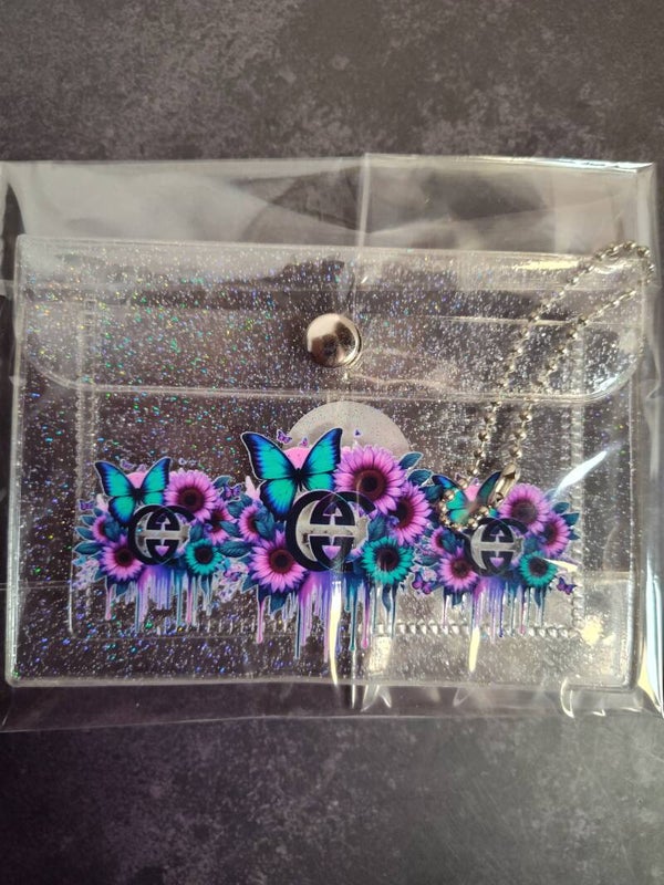 Flower and butterfly small wallet