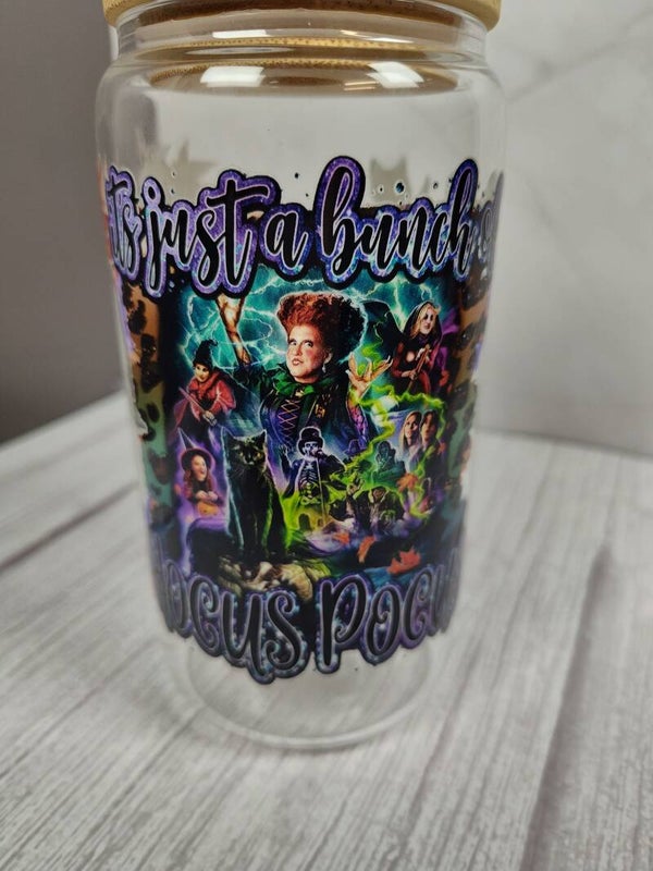 Hocus Pocus 16oz glass tumbler