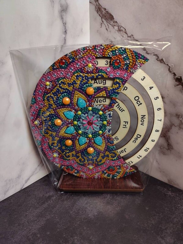 Diamond art mandala calendar wheel