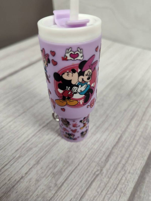 Mickey and Minnie chapstick keychain