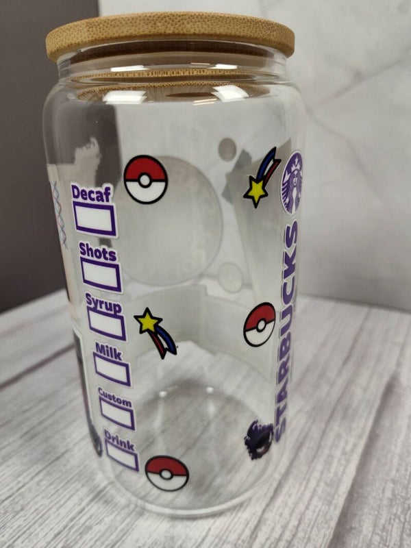 Gengar Pokemon 16oz glass tumbler