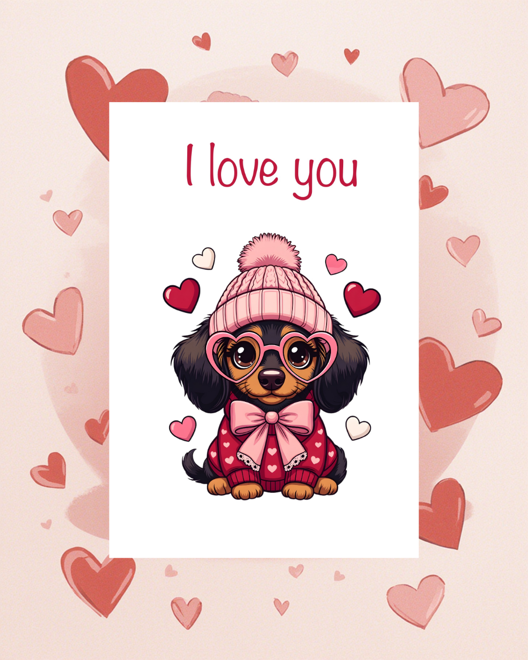 Dackel "I Love you"