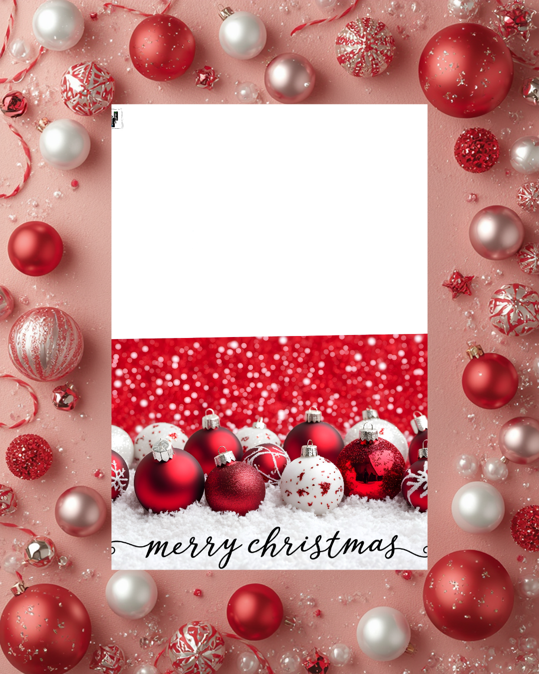 Merry Christmas "Rote und Weiße Kugeln"