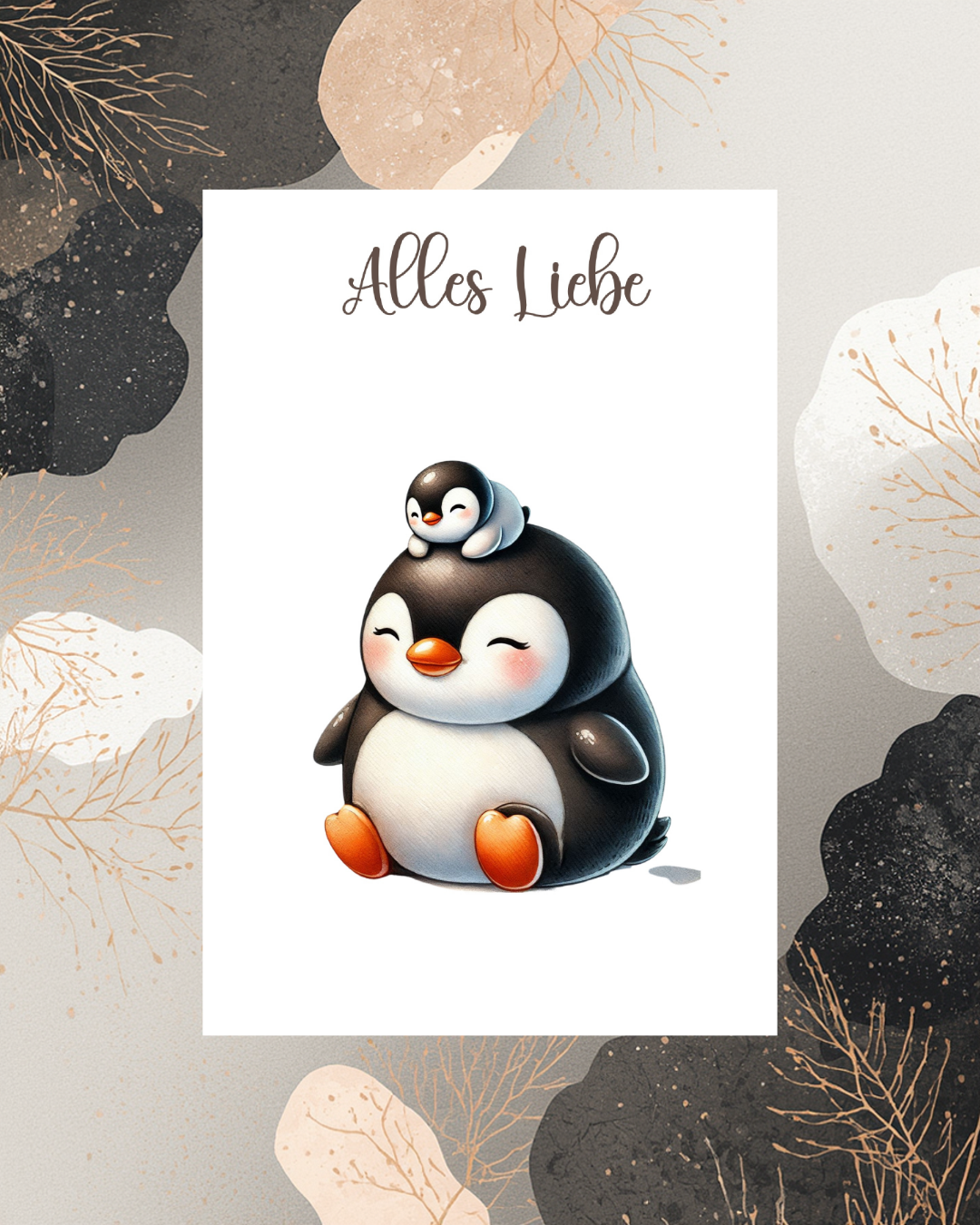 Pinguin mit Baby