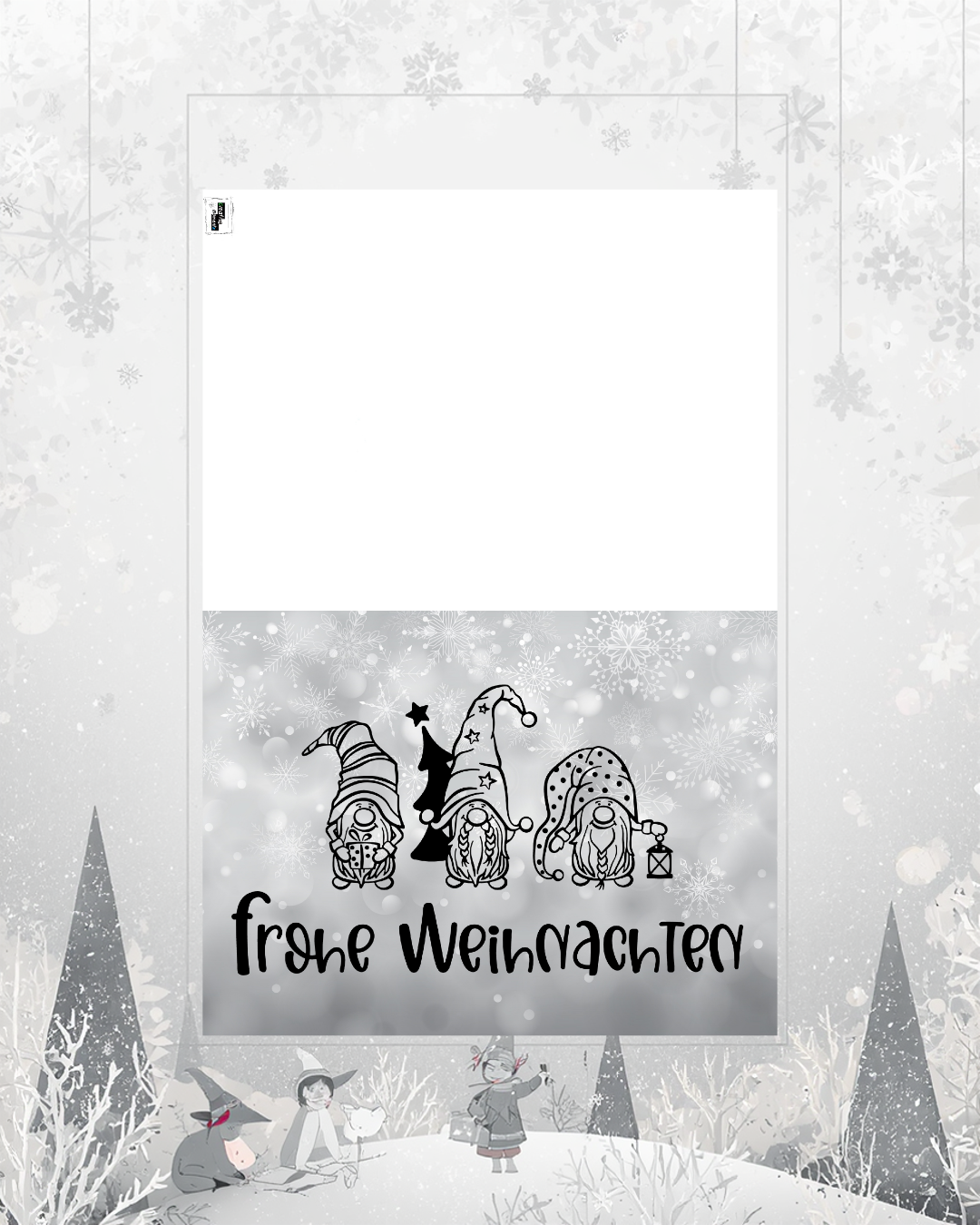 Frohe Weihnachten "Wichtel grau"