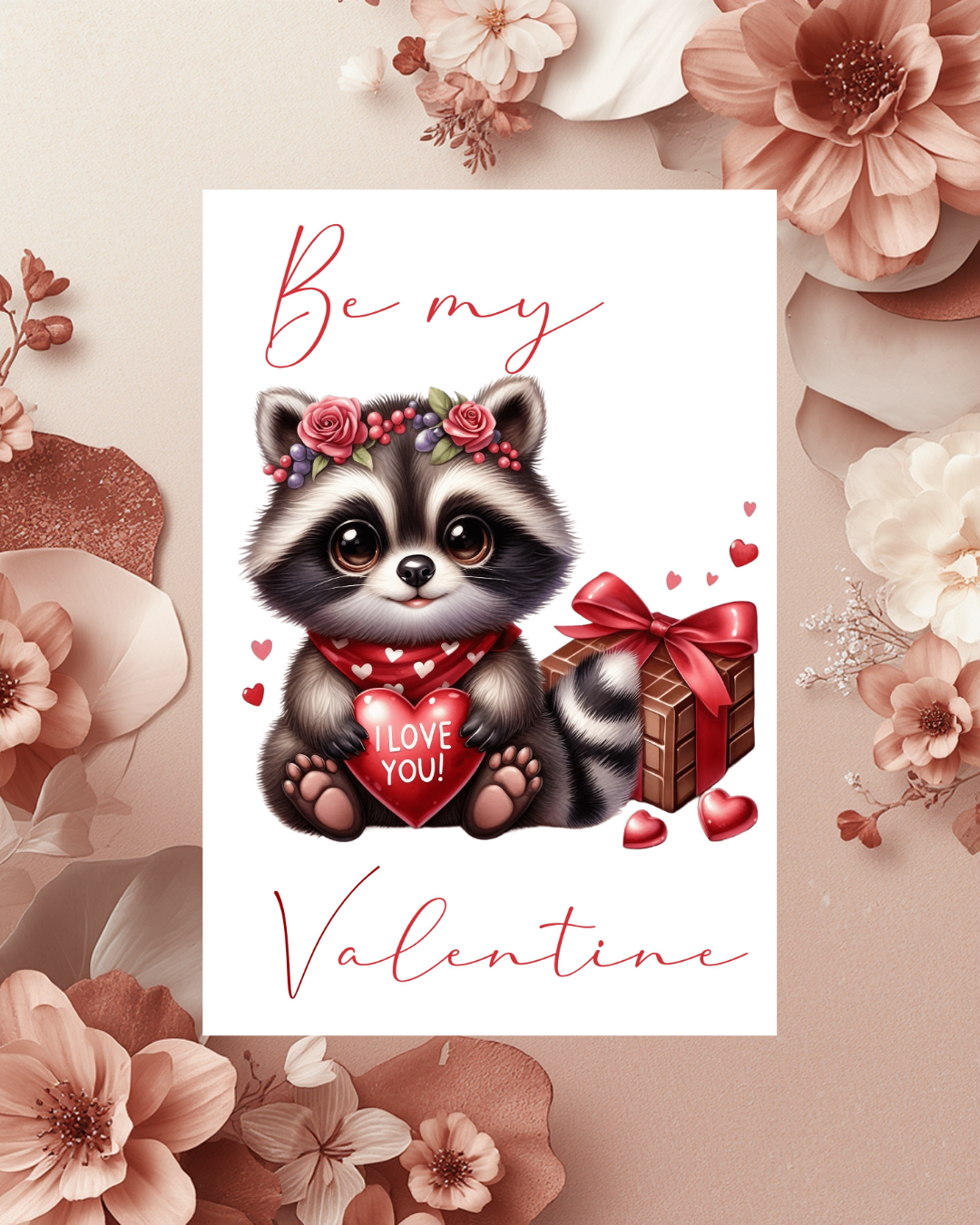 Waschbär "I love you"