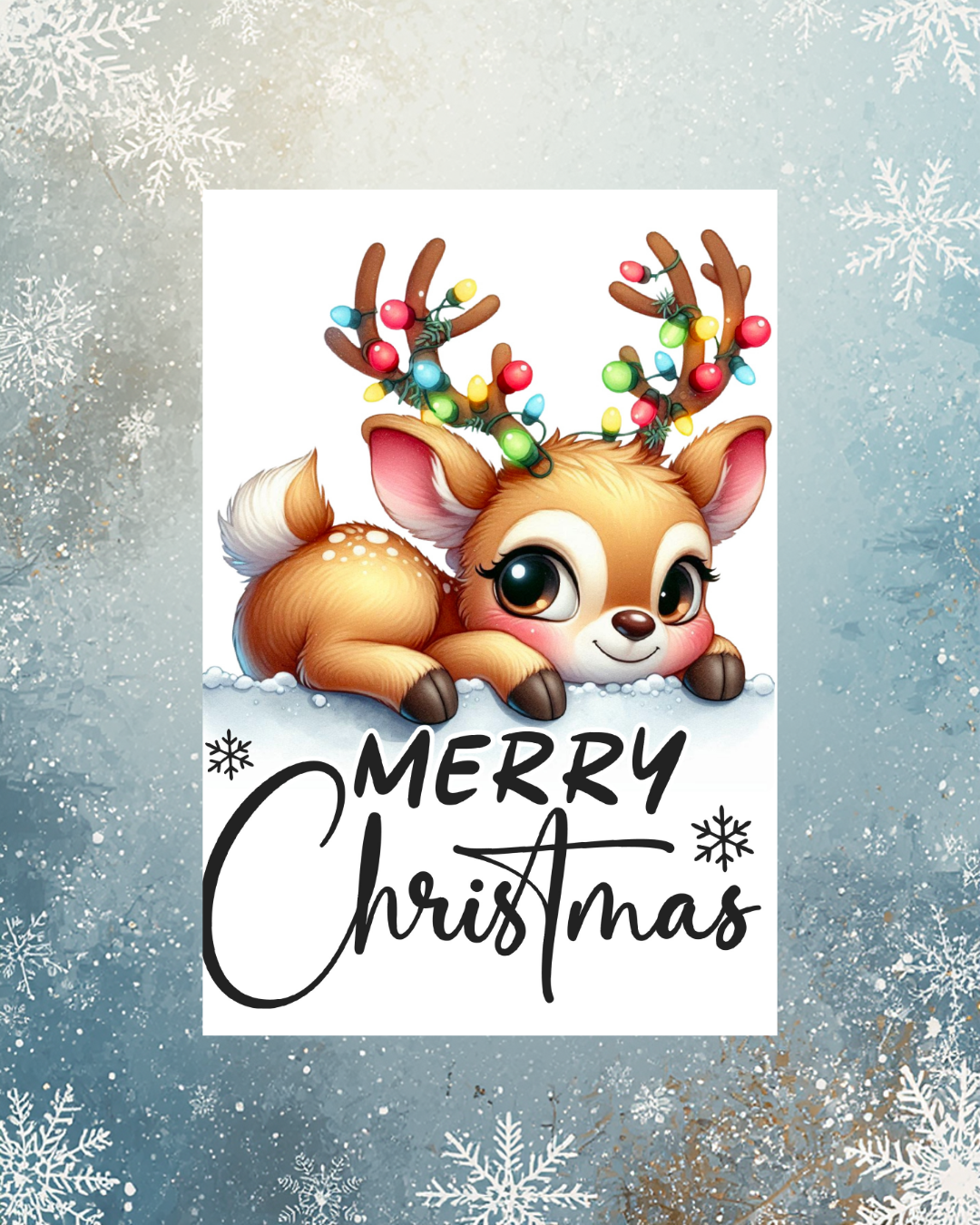 Merry Christmas "Babyrentier mit Lichtern"