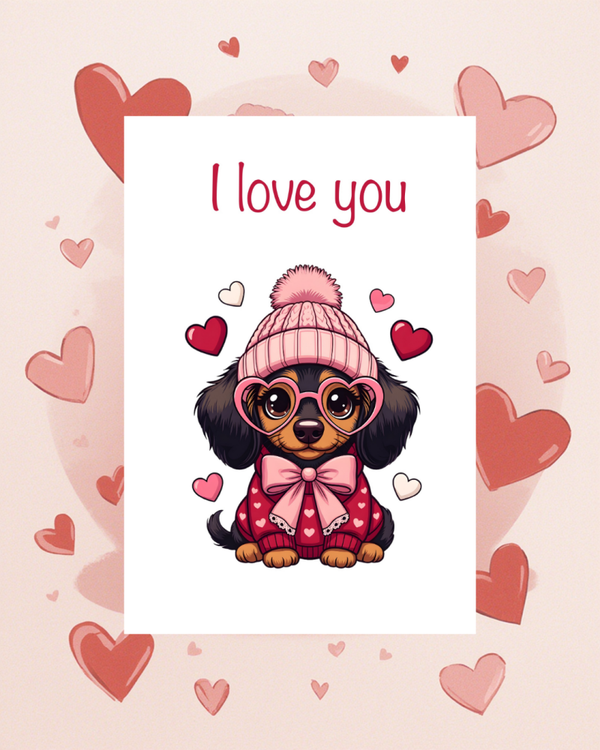 Dackel "I Love you"