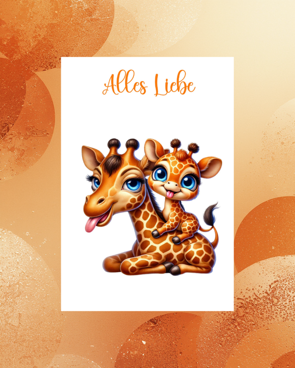 Giraffe mit Baby