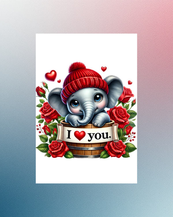 Elefant "I love you"