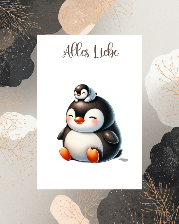 Pinguin mit Baby