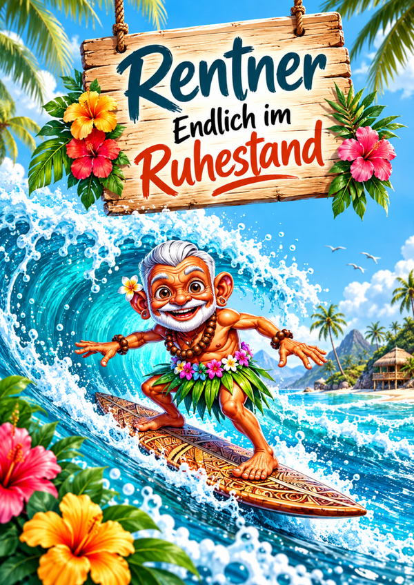 Ruhestand Mann - Karte