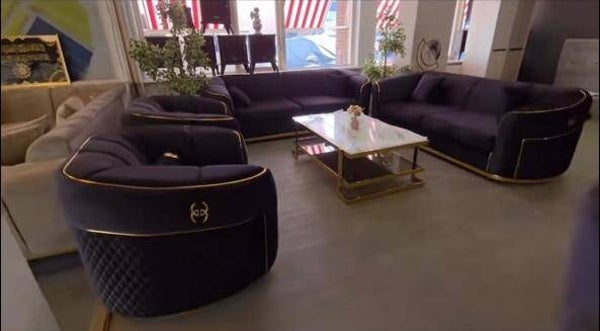 Luxus Sofa Sets  inklusive Tisch Elektrokamin