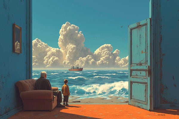 Impression prémium "L'océan derrière les murs""