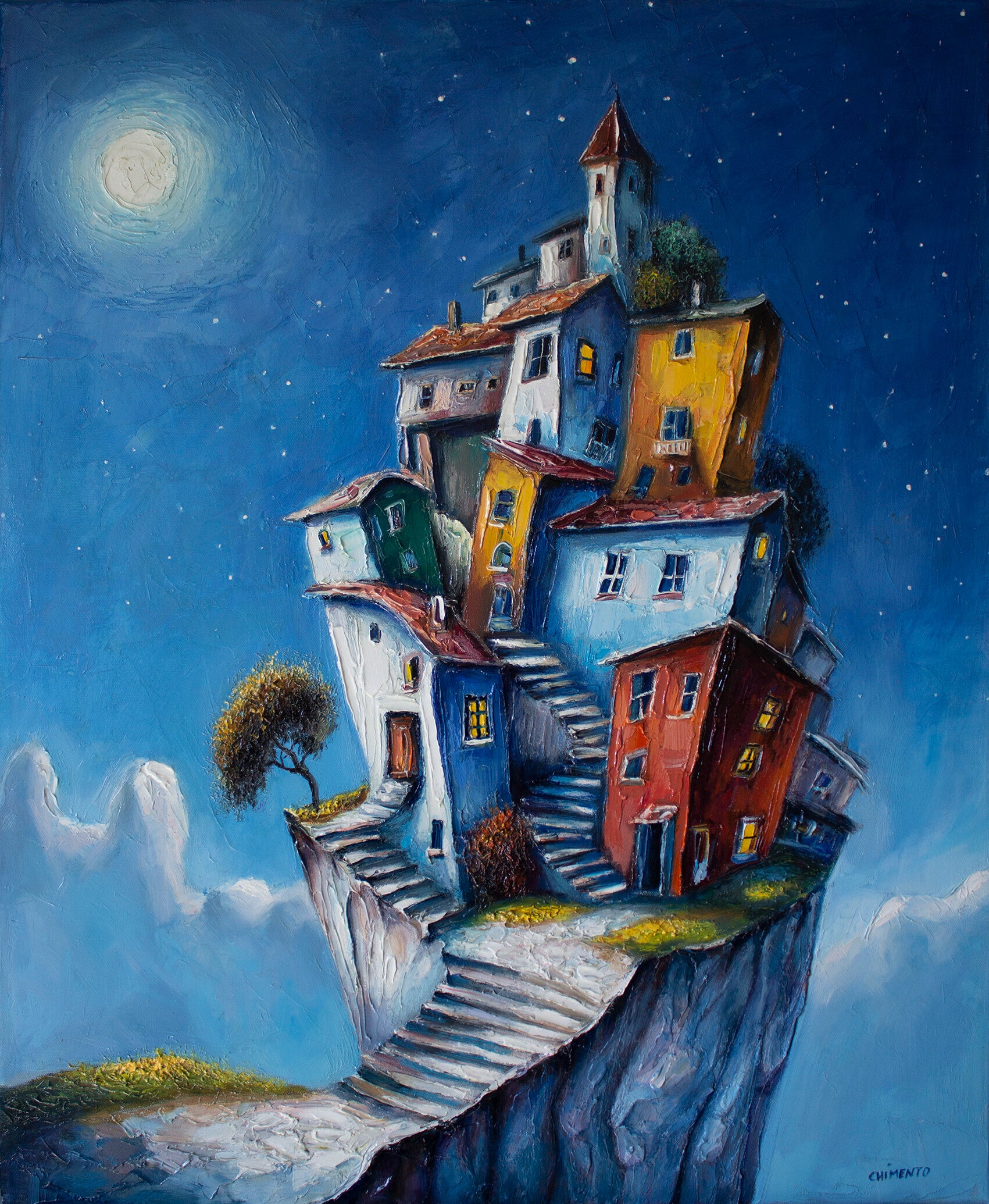 Un village au-dessus des nuages( XL)