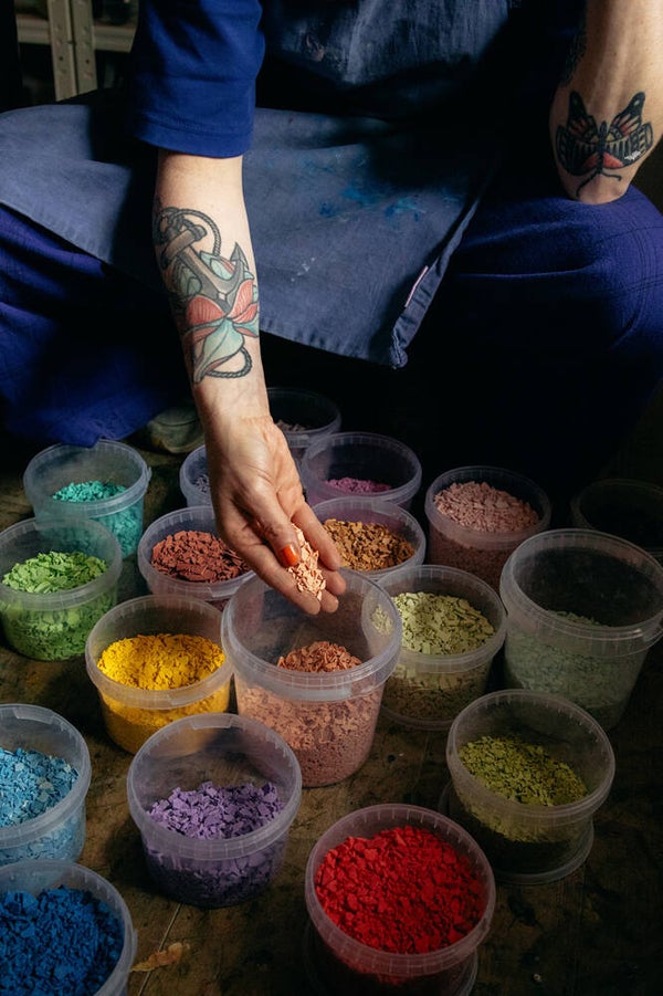 Knallbunter Terrazzo-Workshop